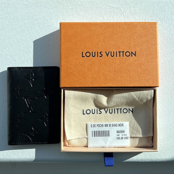 authentic Men’s NWT Black Monogrammed Louis Vuitton Pocket Wallet - Picture 4 of 5